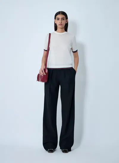 Gucci Women Extra Fine Cashmere-blend Top In White