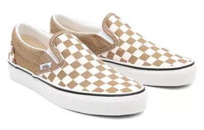 Vans Slip-on Chessboard Brown/white In Multi