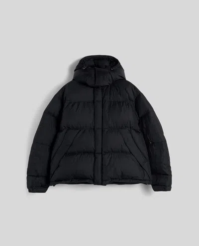 Aspesi Zipped Hooded Puffer Jacket In Black