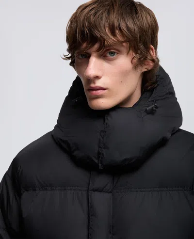 Aspesi Zipped Hooded Puffer Jacket In Black