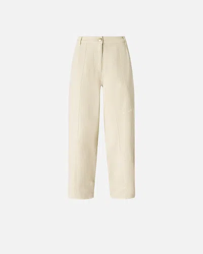 Pinko Soft-touch Cotton Balloon Trousers In Neutral