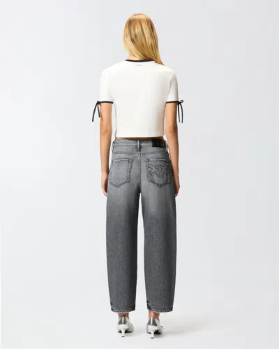 Pinko Cropped Love Birds T-shirt In Neutral