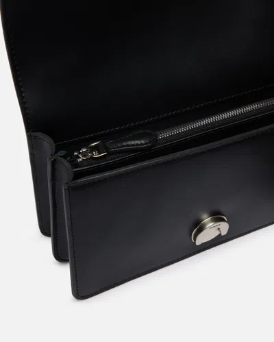 Pinko Rectangular Chain Strap Shoulder Bag With Metal Hardware And Front Embellishment In Black