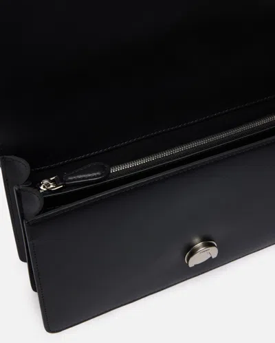 Pinko Rectangular Chain Strap Shoulder Bag With Metal Hardware And Front Embellishment In Black