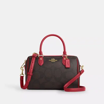 Coach Rowan Satchel Bag In Maxi Signature Canvas In Multi