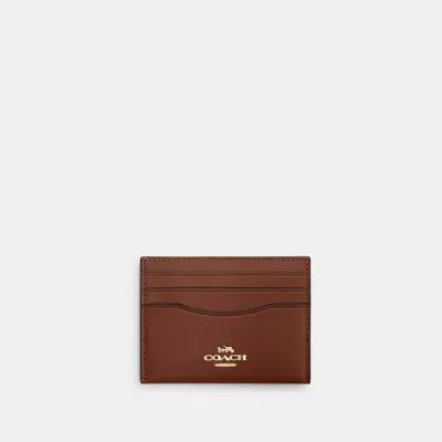 Coach Slim Id Card Case In Brown