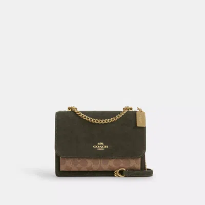 Coach Klare Crossbody Bag In Signature Canvas In Green