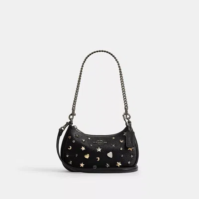 Coach Teri Mini Crossbody Bag With Rivets In Black