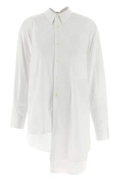 Comme Des Garçons Cotton Broadcloth Button-up Shirt In White
