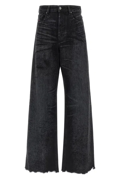 Diesel Jeans Dalla Gamba Ampia In Denim Nero  Donna In Black