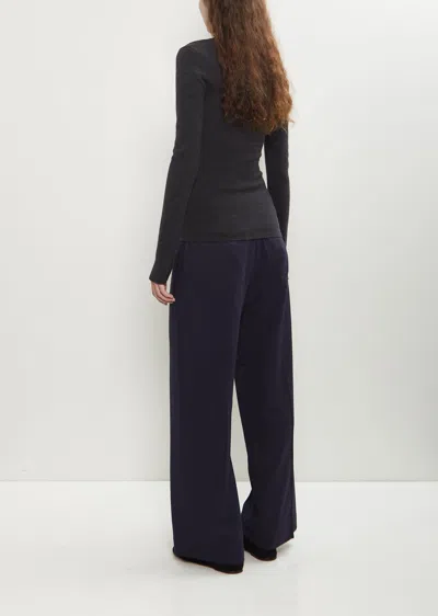 Totême Compact Wool Blend Knit Top In Gray