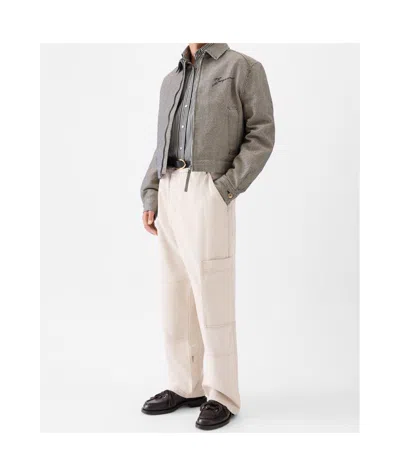 Jacquemus Cargo Trousers With Pockets And Loops In Neutral