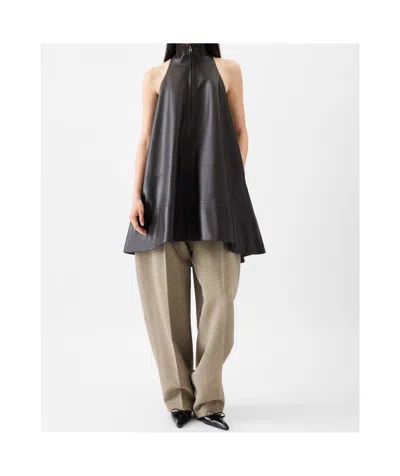 Jacquemus Triangle Cut Sleeveless Dress In Brown