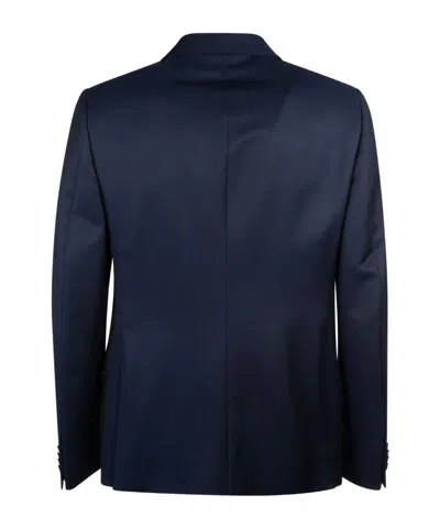 Zegna Two-button Wool Single-breasted Suit In Blue