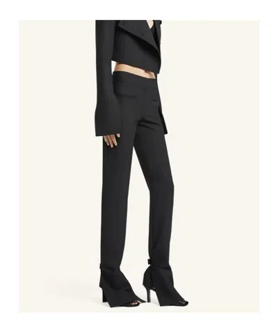 Courrèges Ankle Band Bootcut Trousers In Black