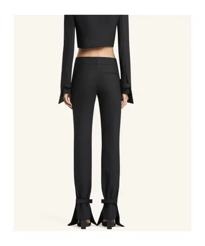 Courrèges Ankle Band Bootcut Trousers In Black