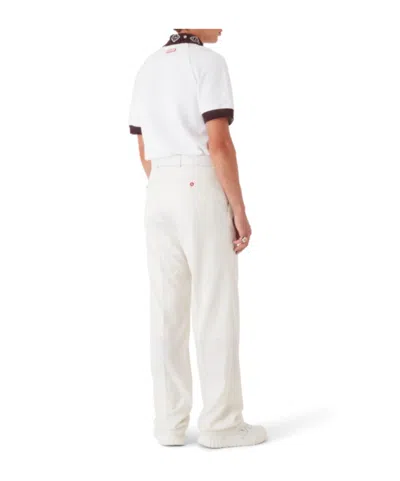 Casablanca Piqu Cotton Polo Shirt In White