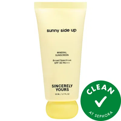 Sincerely Yours Sunny Side Up Hydrating Mineral Sunscreen, Broad Spectrum Protection Spf 30 Pa+++ 1.7 Oz/50 ml