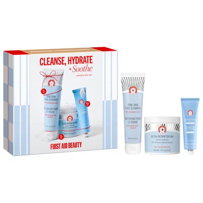 First Aid Beauty Cleanse, Hydrate + Soothe Holiday Gift Set In Transparent