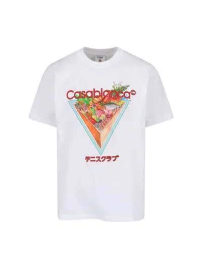 Casablanca Tennis Club Icon T-shirt In White