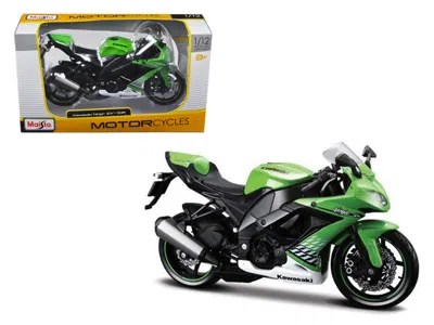 Maisto 2010 Kawasaki Ninja Zx-10r Green 1/12 Diecast Motorcycle Model By  In Green