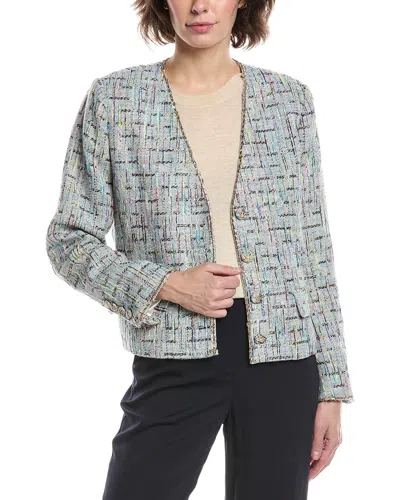 Kobi Halperin Lily Metallic-trim Tweed Jacket In Gray