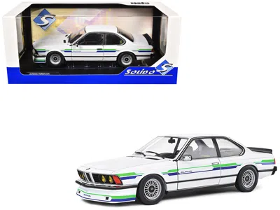Solido 1984 Bmw Alpina B7 Turbo (e24) White With Blue And Green Graphics 1/18 Diecast Model Car By  In White