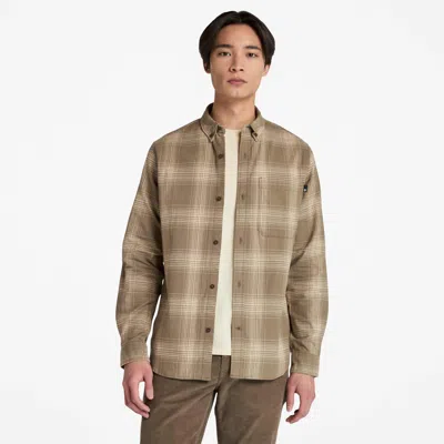 Timberland Men's Heavy Flannel Check Shirt In Gray
