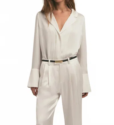 Favorite Daughter Lily Long Sleeve Top In Ivory In White