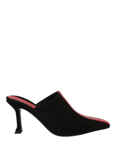 Ferragamo Ladies Black Graphic Insert Sophye Mules