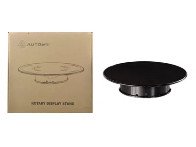 Autoart Rotary Display Turntable Stand Medium 10 Inches With Black Top For 1/64 1/43 1/32 1/24 1/18 Scale Mo In Black