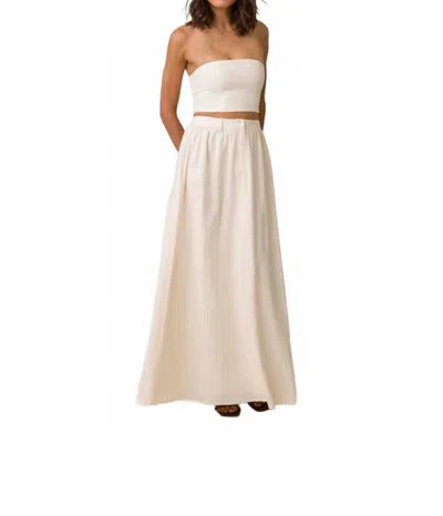 Line And Dot Day Dream Midi Skirt In Ivory In Multi