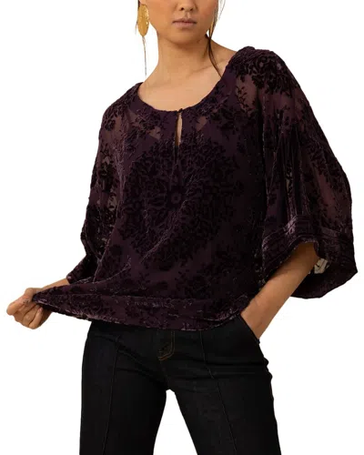 Hale Bob Briar Silk-blend Top In Purple