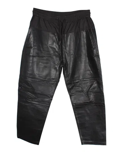 Alexander Wang X H & M Paneled Jogger Pants In Black Synthetic Leather In Black