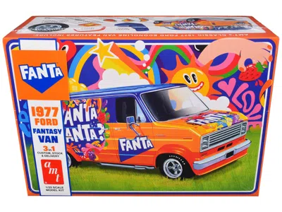 Amt Skill 2 Model Kit 1977 Ford Custom Van "fanta" 1/25 Scale Model By  In Orange