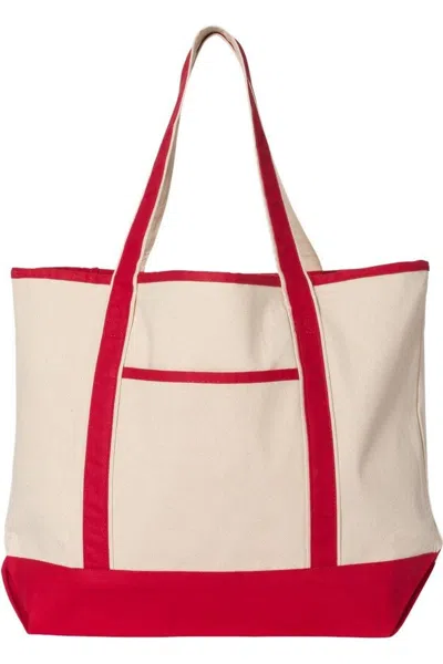 Q-tees 34.6l Large Canvas Deluxe Tote In Multi
