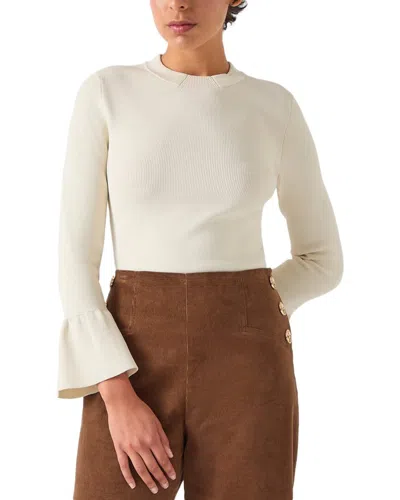 Lk Bennett Tabatha Sculptured Top In White