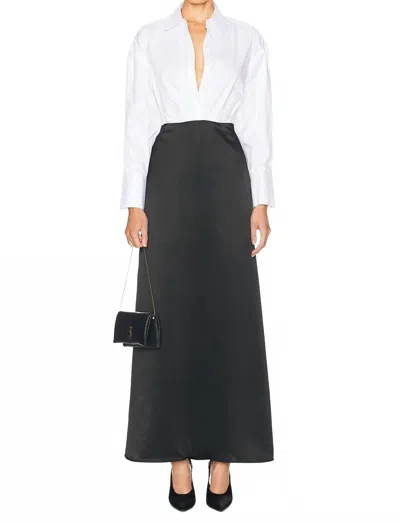 Staud Nile Full-length Dress In Black In Black