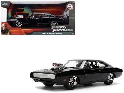 Jada 1970 Dodge Charger R/t Black "furious 7" (2015) Movie "fast & Furious" Series 1/24 Diecast Model Car In Multi