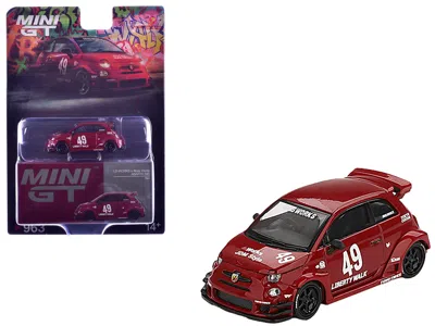 Mini Gt Abarth 595 #49 "lb-works X Abas Works" Red Limited Edition 1/64 Diecast Model Car By  In Multi