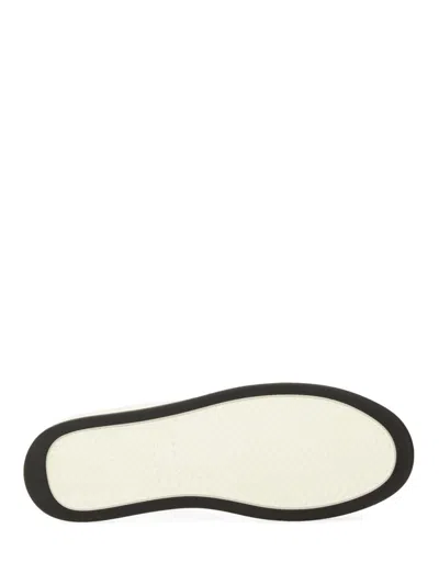 Saint Laurent Smooth Leather Sneakers Contrast Panel In White
