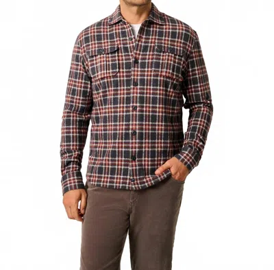 Johnnie-o Classic Fit Jimmy Creole Shirt In Charcoal In Multi