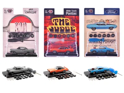 M2 Auto Wheels 3 Piece Car Set Release 13 Limited Edition To 5000 Pieces Worldwide 1/64 Diecast Model C In Multi