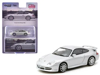 Tarmac Works Porsche 911 Gt3 (996) Silver Metallic "global64" Series 1/64 Diecast Model By  In Gray