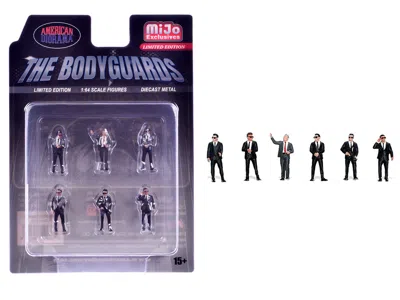 American Diorama The Bodyguards 6 Piece Diecast Figure Set Limited Edition For 1/64 Scale Models By  In Black