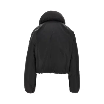 Alaïa Taffeta Padded Bomber Jacket In Black