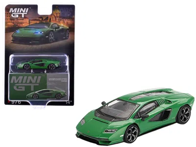 Mini Gt Lamborghini Countach Lpi 800-4 Verde Medio Green Limited Edition 1/64 Diecast Model Car By  In Green