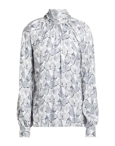 Camicettasnob Woman Top White Size 10 Viscose In Gray