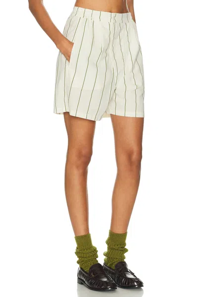 Bode Celery Stripe Boxer Short In White