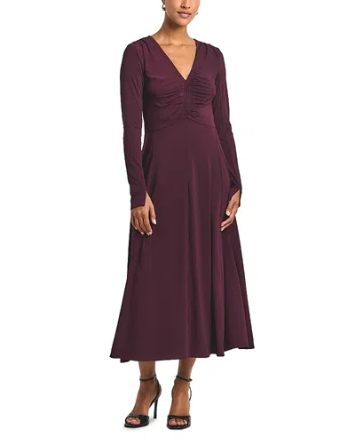 Derek Lam 10 Crosby Isabella Ruched Stretch-jersey Midi Dress In Burgundy